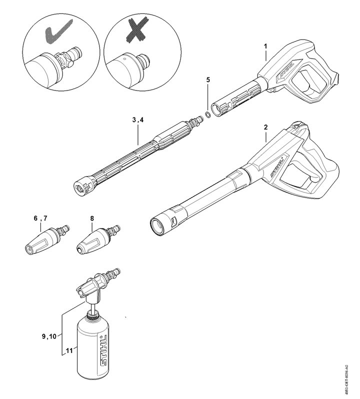 RE 110 PLUS Stihl RE110 Plus - Spray Gun Lance