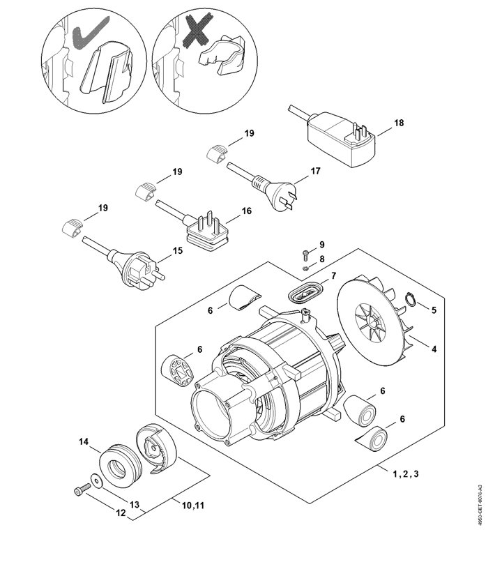 Stihl RE110 Plus - Electric Motor, Connecting Cable