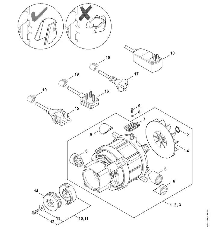 Stihl RE110 Plus - Electric Motor, Connecting Cable