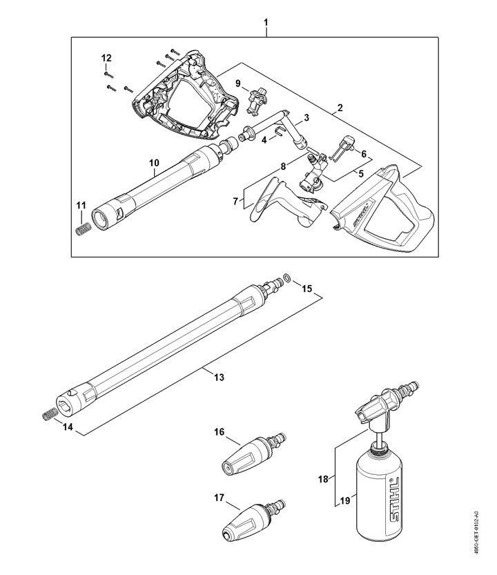 Stihl RE120 Plus - Spray Gun Lance