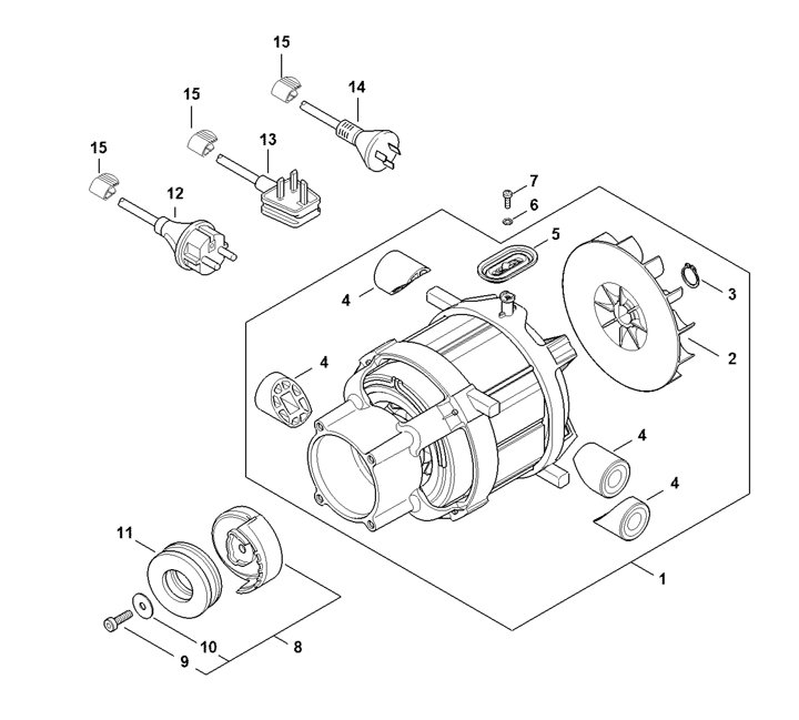 RE 120 PLUS Stihl RE120 Plus - Electric Motor, Connecting Cable