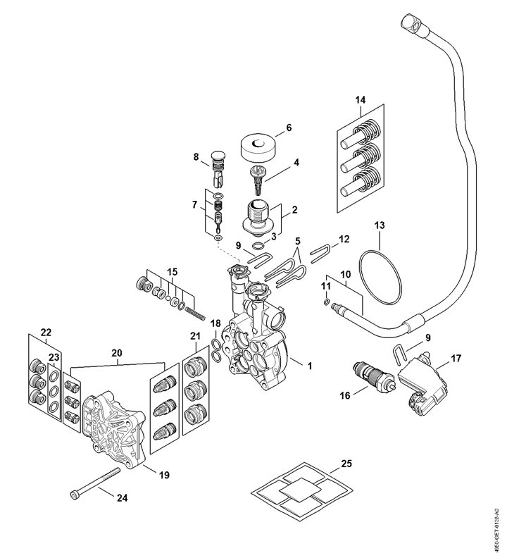 Stihl RE120 Plus - Pump, Valve Block