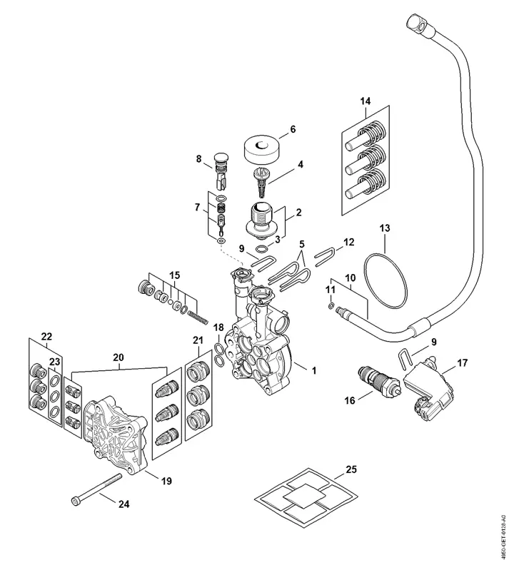 Stihl RE120 Plus - Pump, Valve Block
