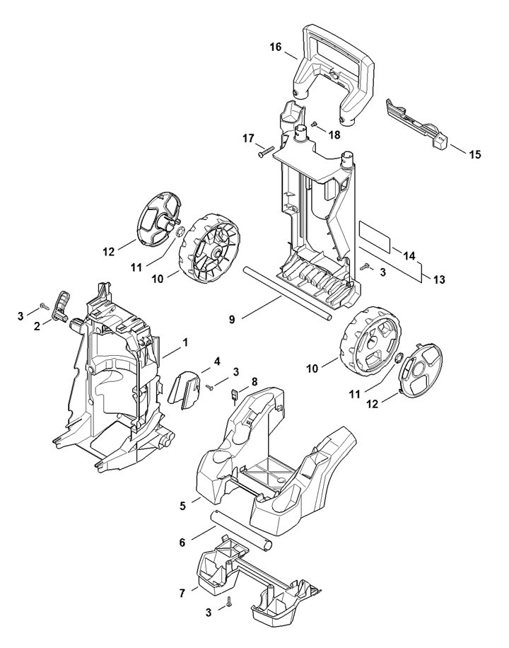 RE 120 PLUS Stihl RE120 Plus - Chassis