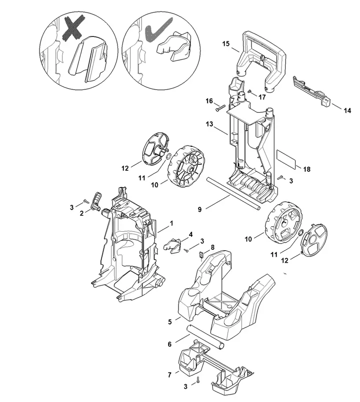 Stihl RE130 Plus - Chassis B