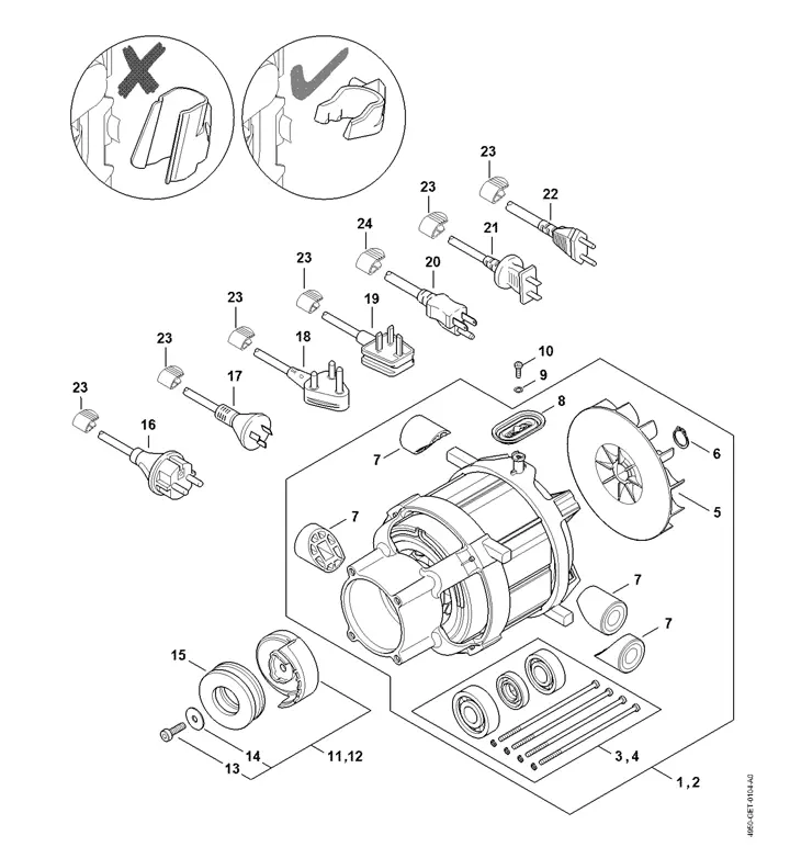 Stihl RE130 Plus - Electric Motor , Connecting Cable B