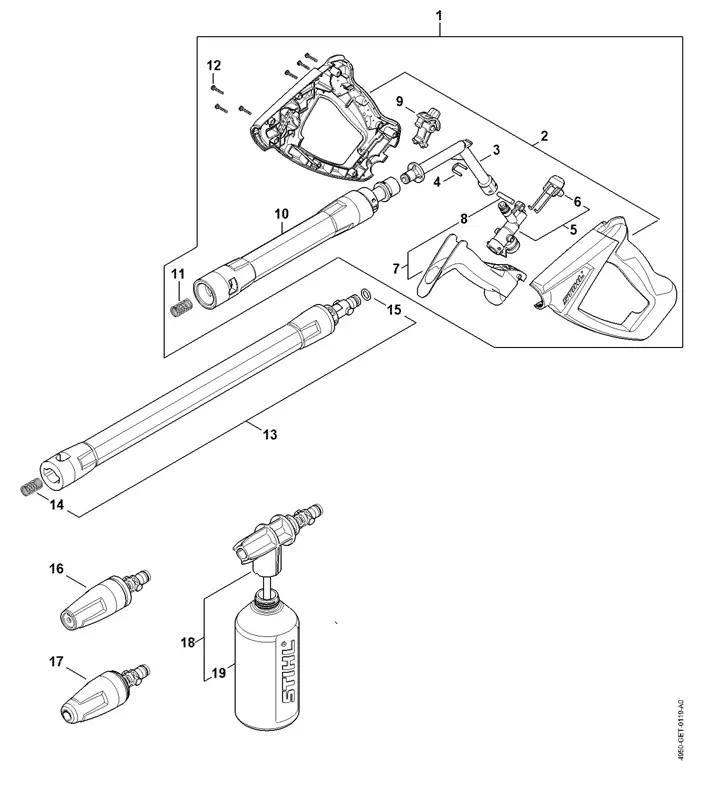 Stihl RE140 Plus - Spray Gun, Lance