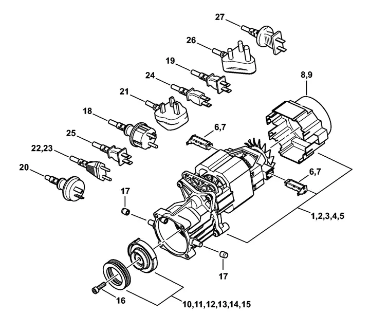 Stihl RE90 4951 - Electric Motor, Connecting Cable