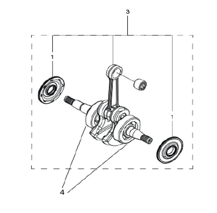 120ii-15 Husqvarna 120ii - Crankshaft v2