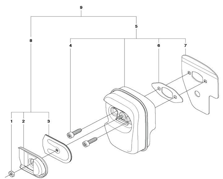 Husqvarna 120ii - Muffler