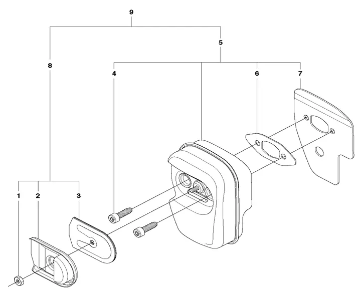 Husqvarna 120ii - Muffler