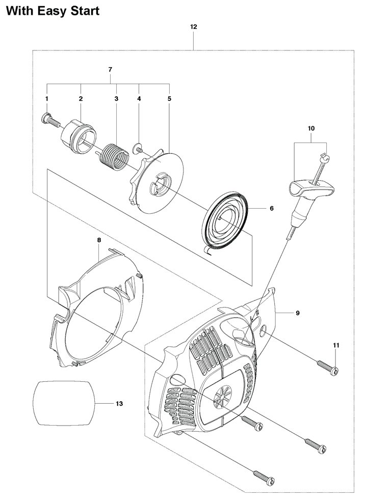 Husqvarna 120ii - Rewind Starter Easy Start