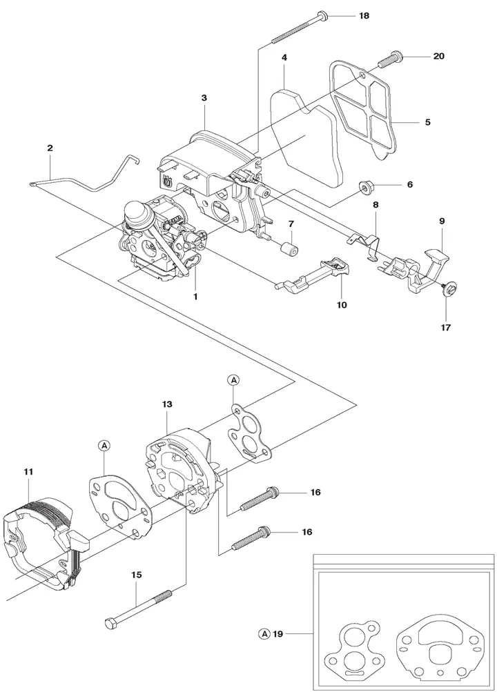 Husqvarna 120ii - Carburetor, Air Filter