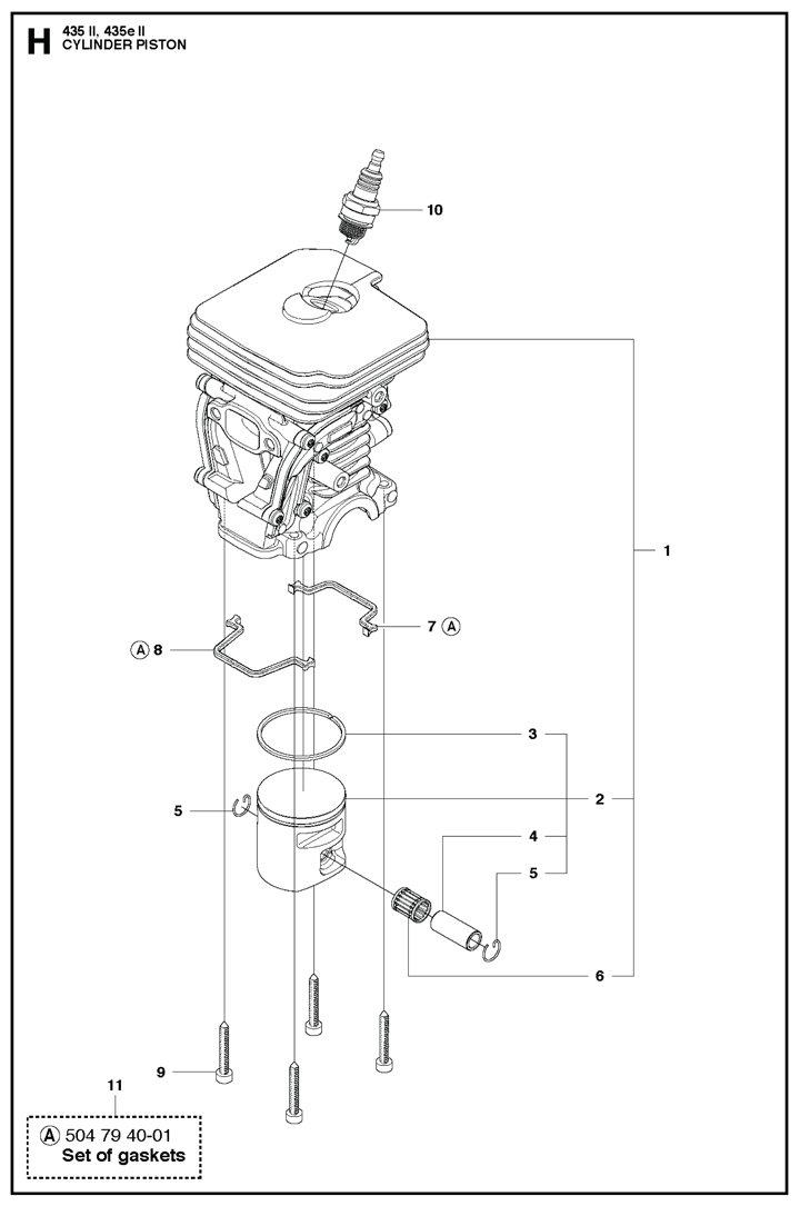 435ii-23 Husqvarna 435II - Cylinder Piston
