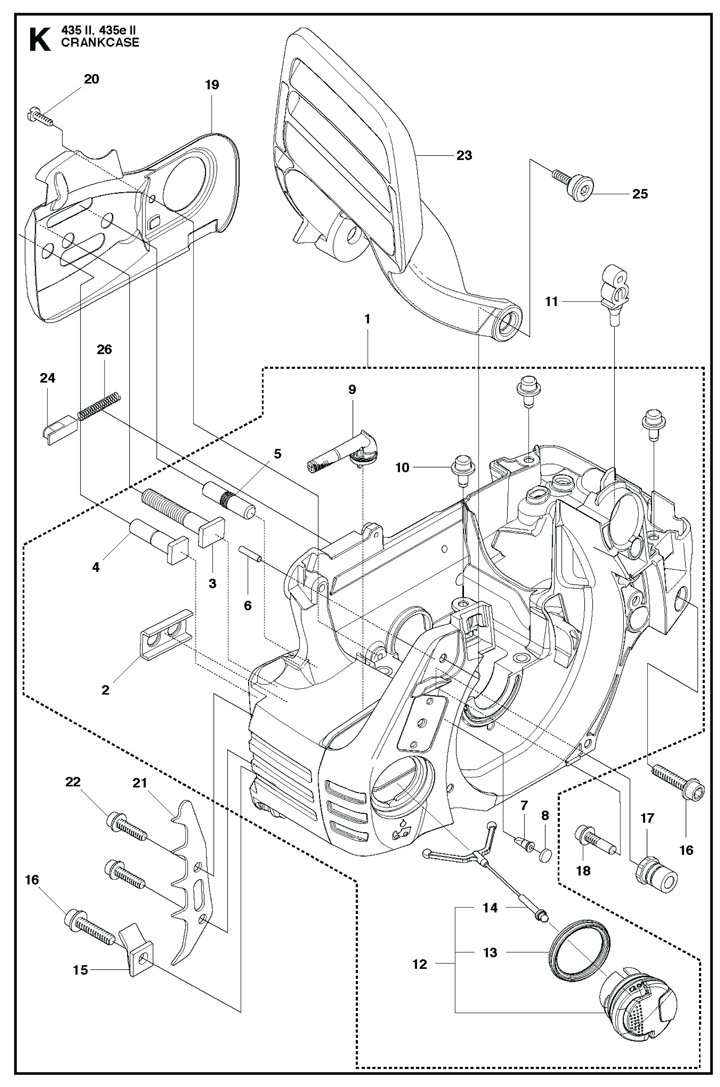 Husqvarna 435II - Crankcase