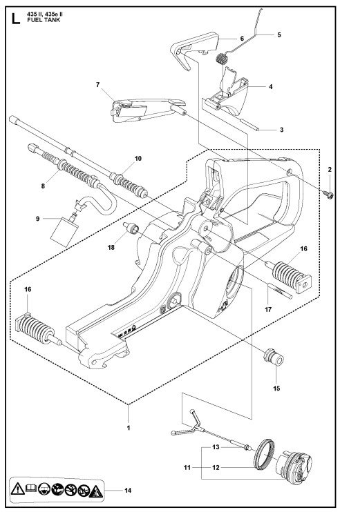 435ii-29 Husqvarna 435II - Fuel Tank
