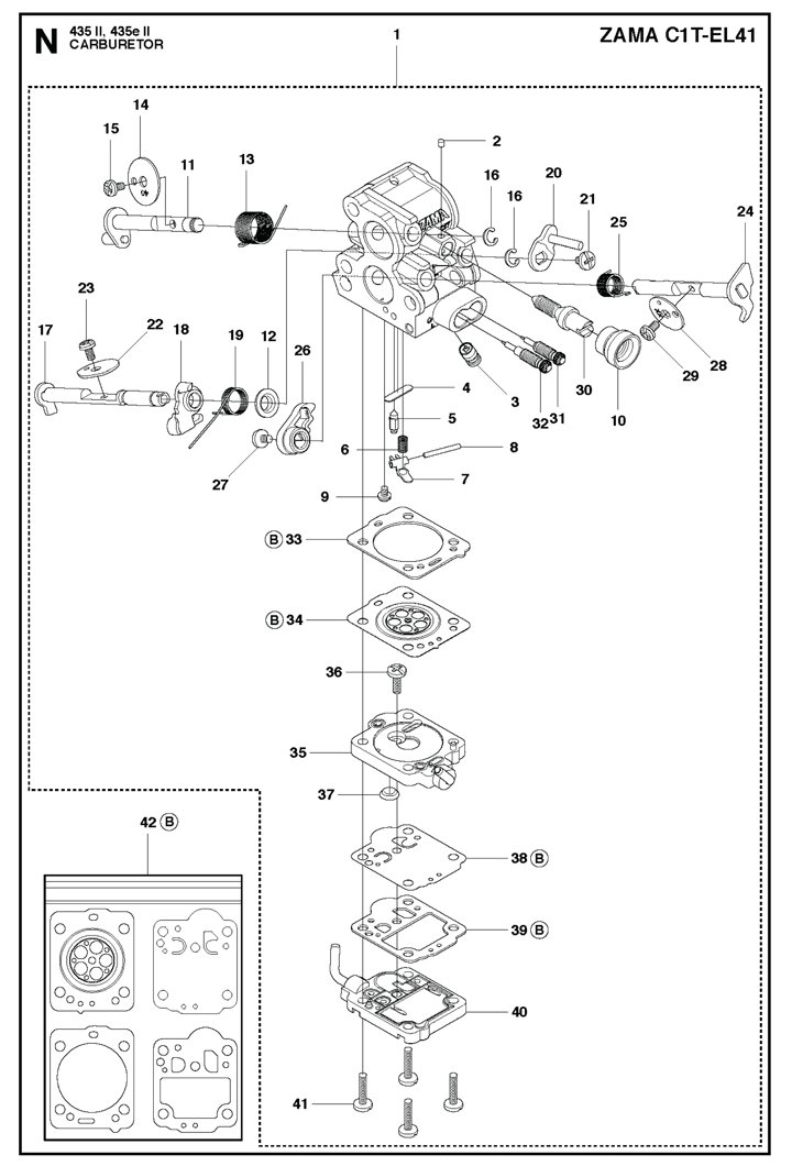 435ii-33 Husqvarna 435II - Carburetor