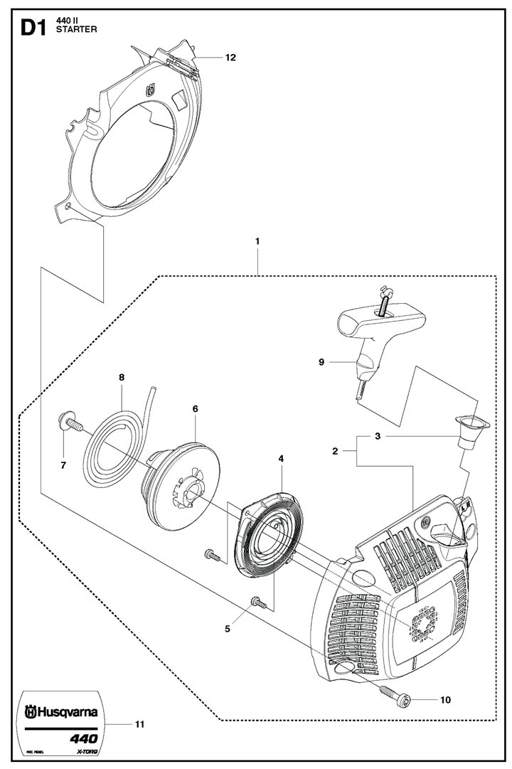 440ii-27 Husqvarna 440II - Starter