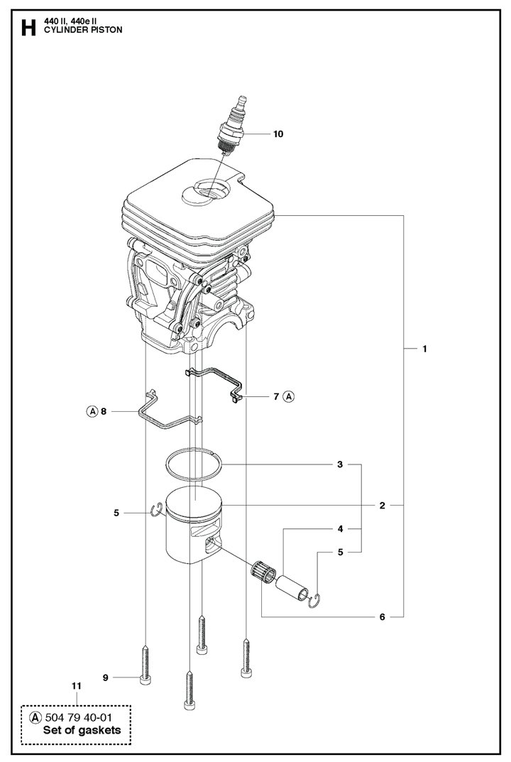 Husqvarna 440II - Cylinder Piston