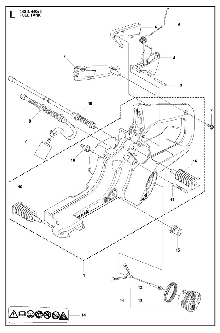 440ii-9 Husqvarna 440II - Fuel Tank