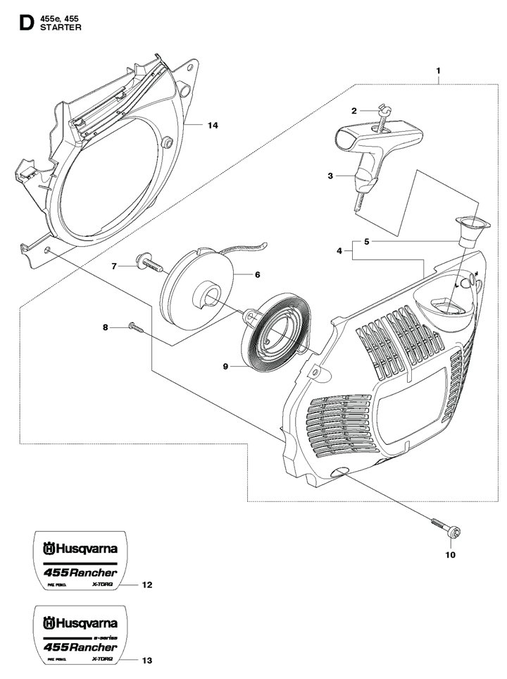 Husqvarna 455 Rancher - Starter