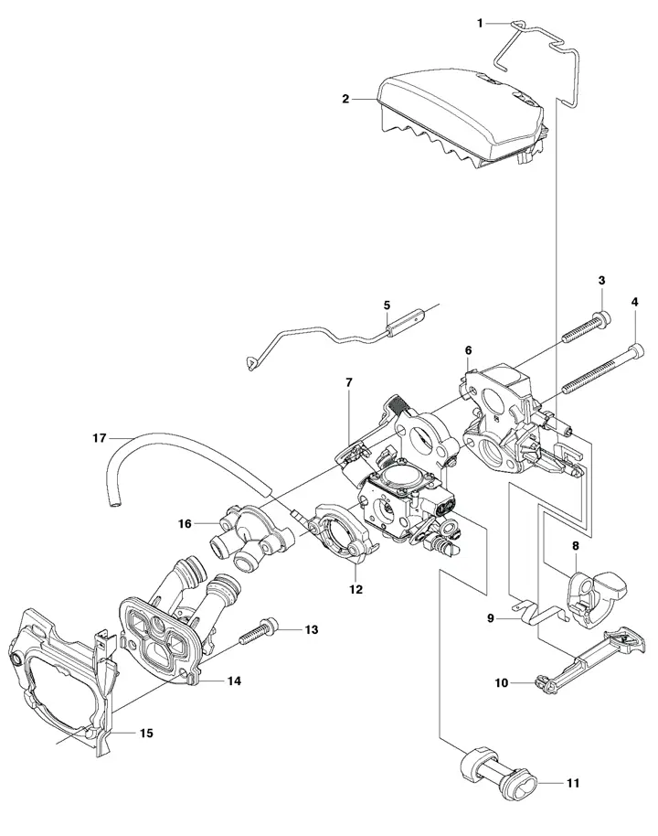 Husqvarna 455 Rancher - Carburetor, Air Filter