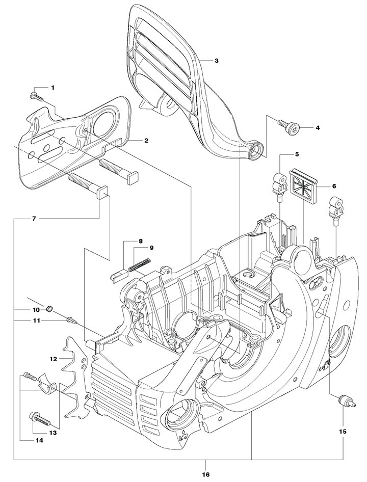 Husqvarna 455 Rancher - Crankcase