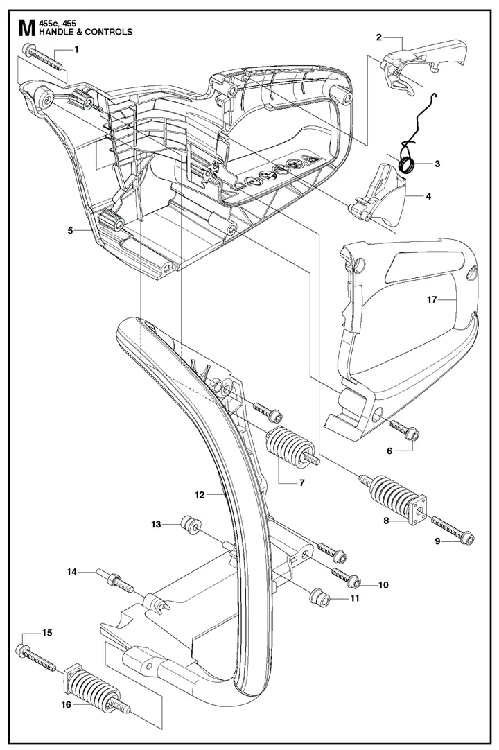 Husqvarna 455 Rancher - Handle, Controls