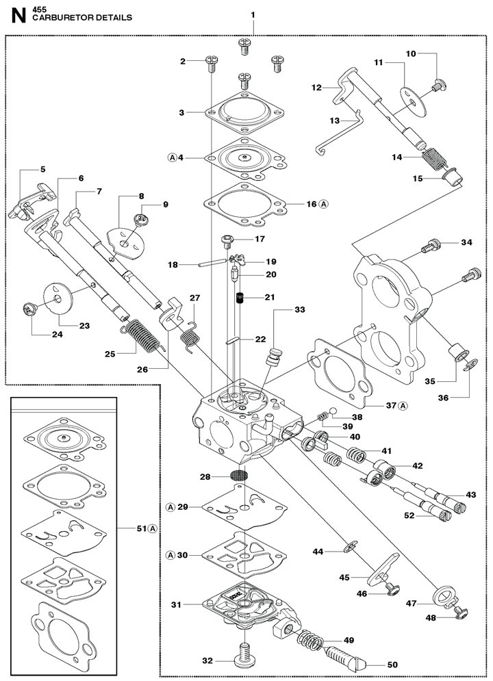 455rauncher-7 Husqvarna 455 Rancher - Carburetor Details