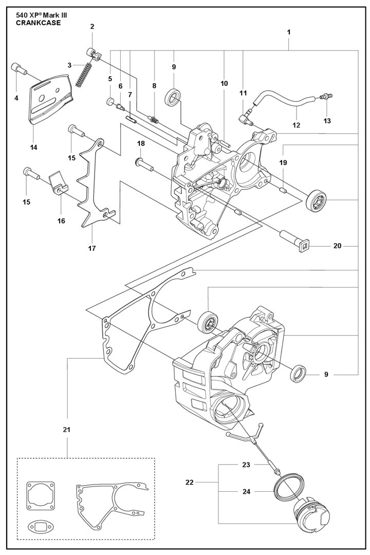 Husqvarna 540XPiii - Crankcase