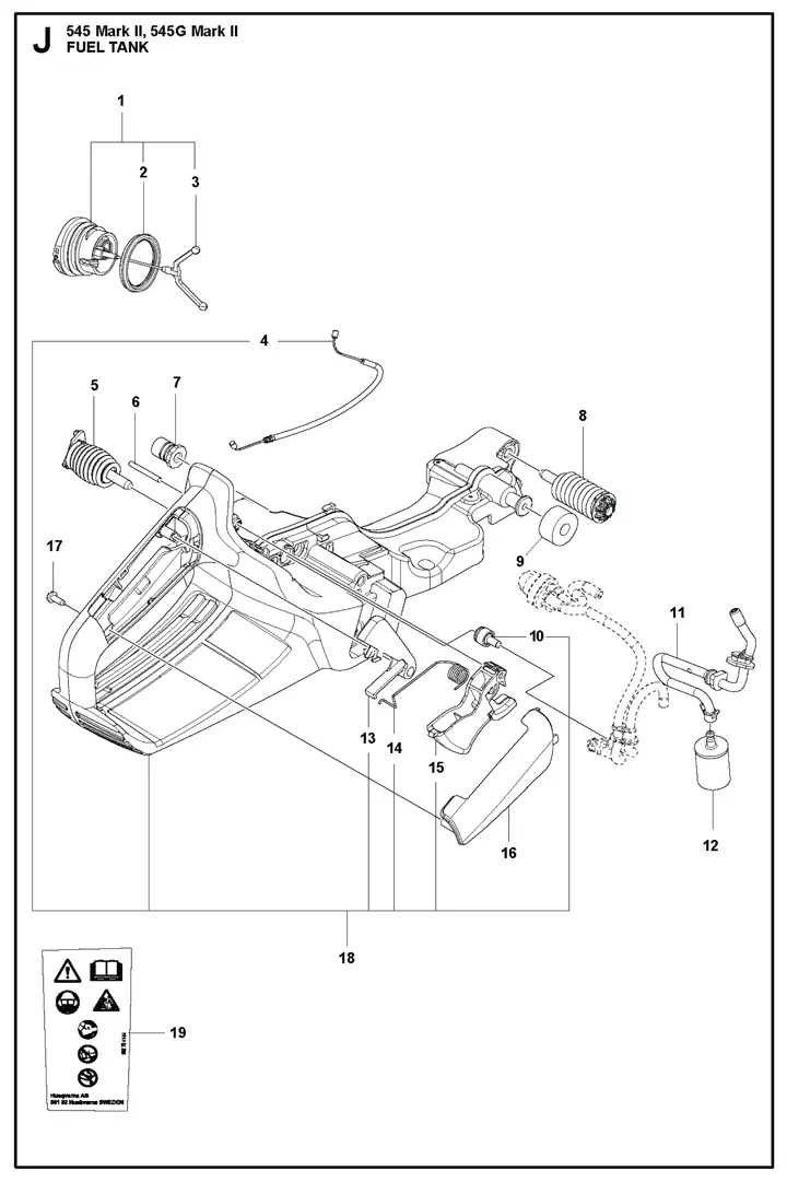Husqvarna 545ii - Fuel Tank