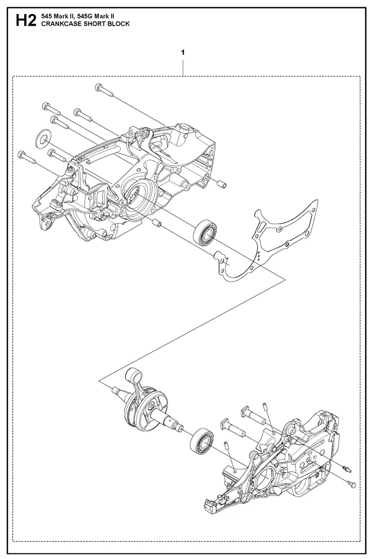 545ii-3 Husqvarna 545ii - Crankcase Short Block