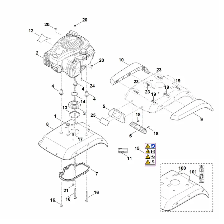 Stihl MH445.0 - Motor Engine Cover