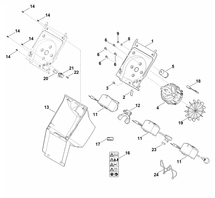 Stihl GHE105.0 - Housing, Electric Motor