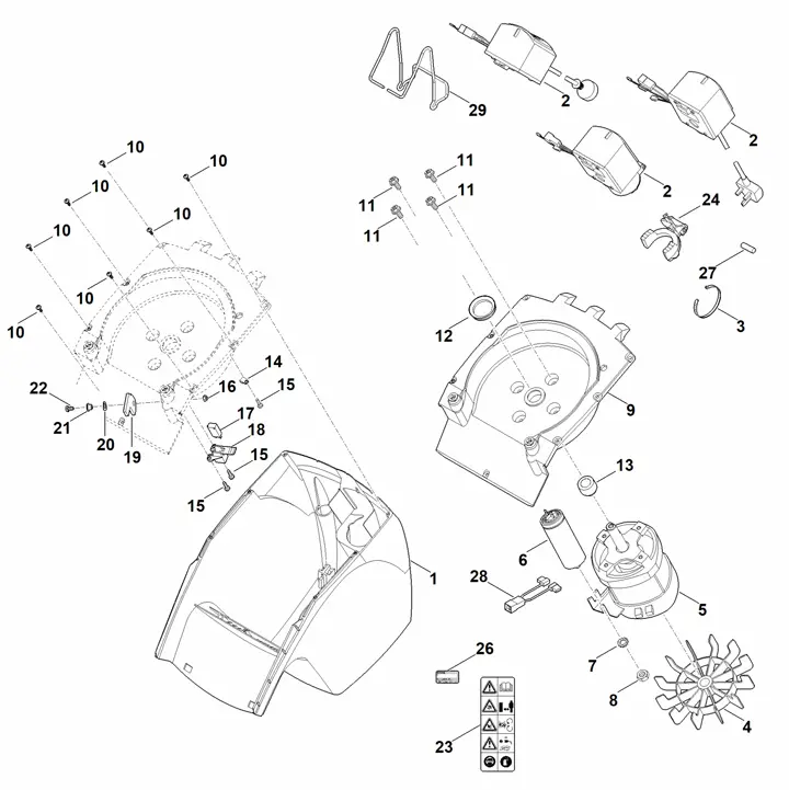 Stihl GHE150.0 - Housing, Electric Motor