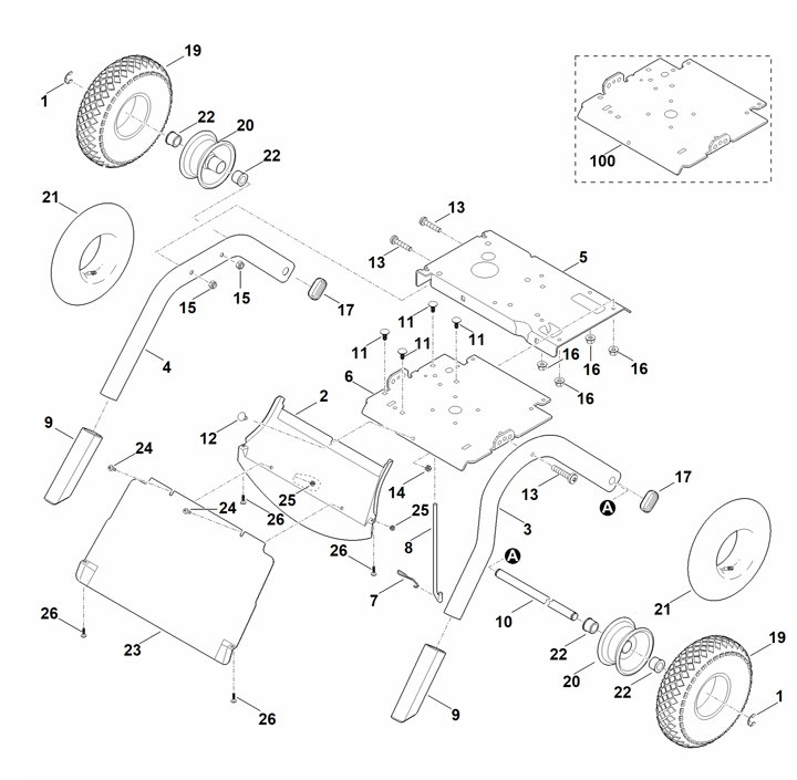 GH 460.0 Stihl GH460 - Chassis