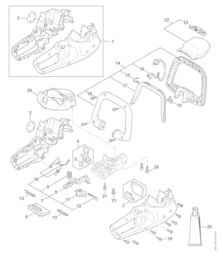 Stihl HSA50 - Motor Housing, Electric Module