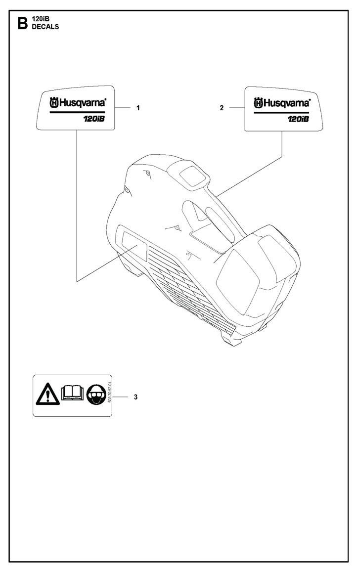 Husq 120ib-5 Decals