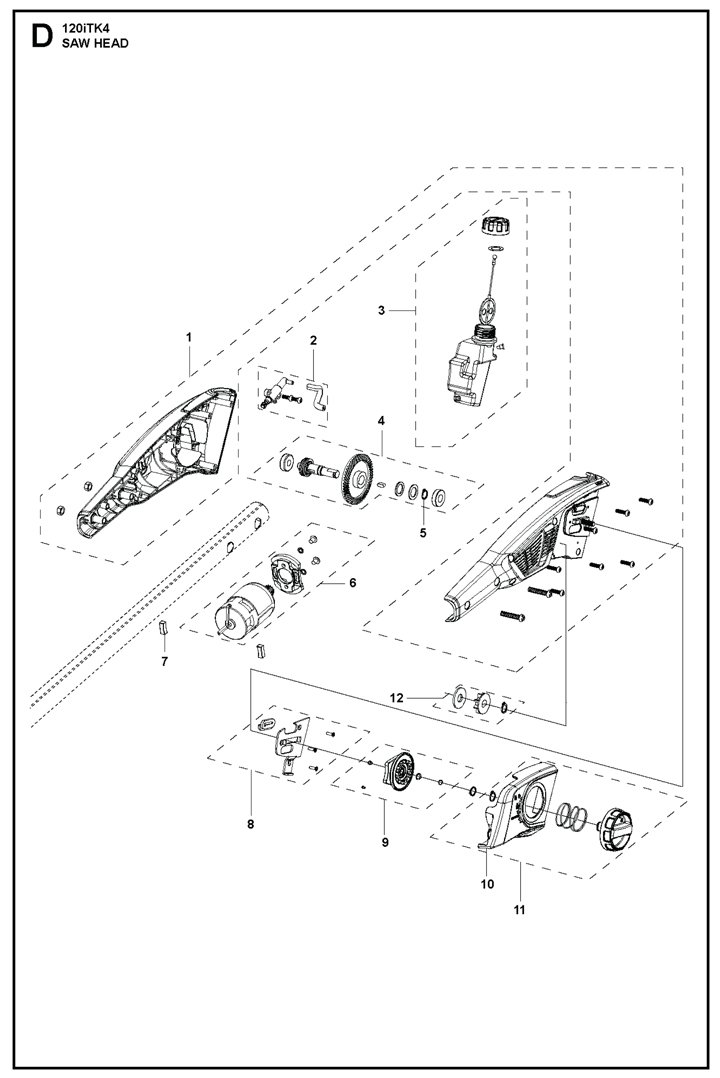 Husqvarna 120ITK4-H - Saw Head