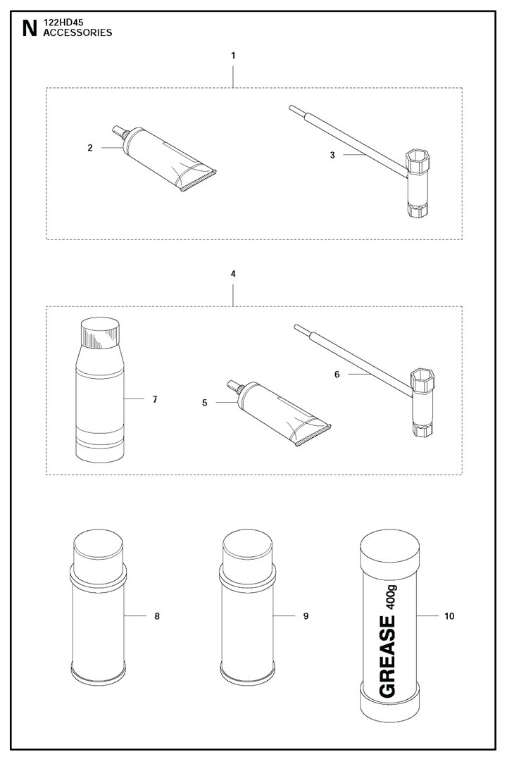 HQ-122hd45 HUSQ PETROL HEDGECUTTER-122HD45 - Accessories