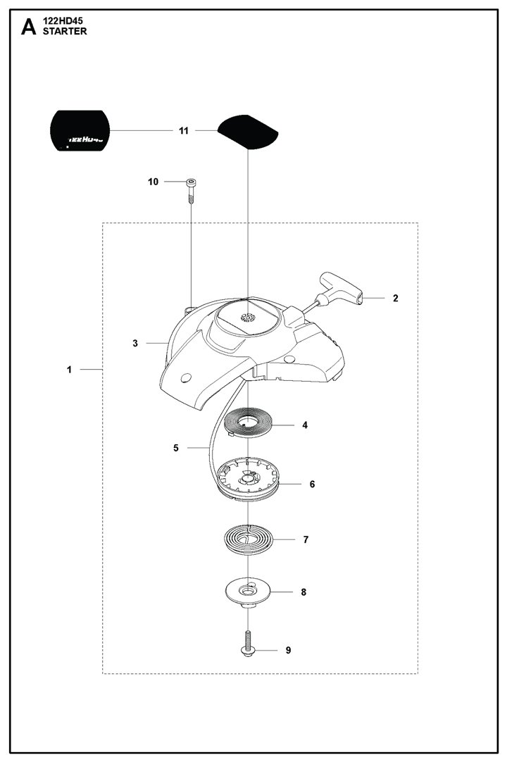 HUSQ PETROL HEDGECUTTER-122HD45 - Starter