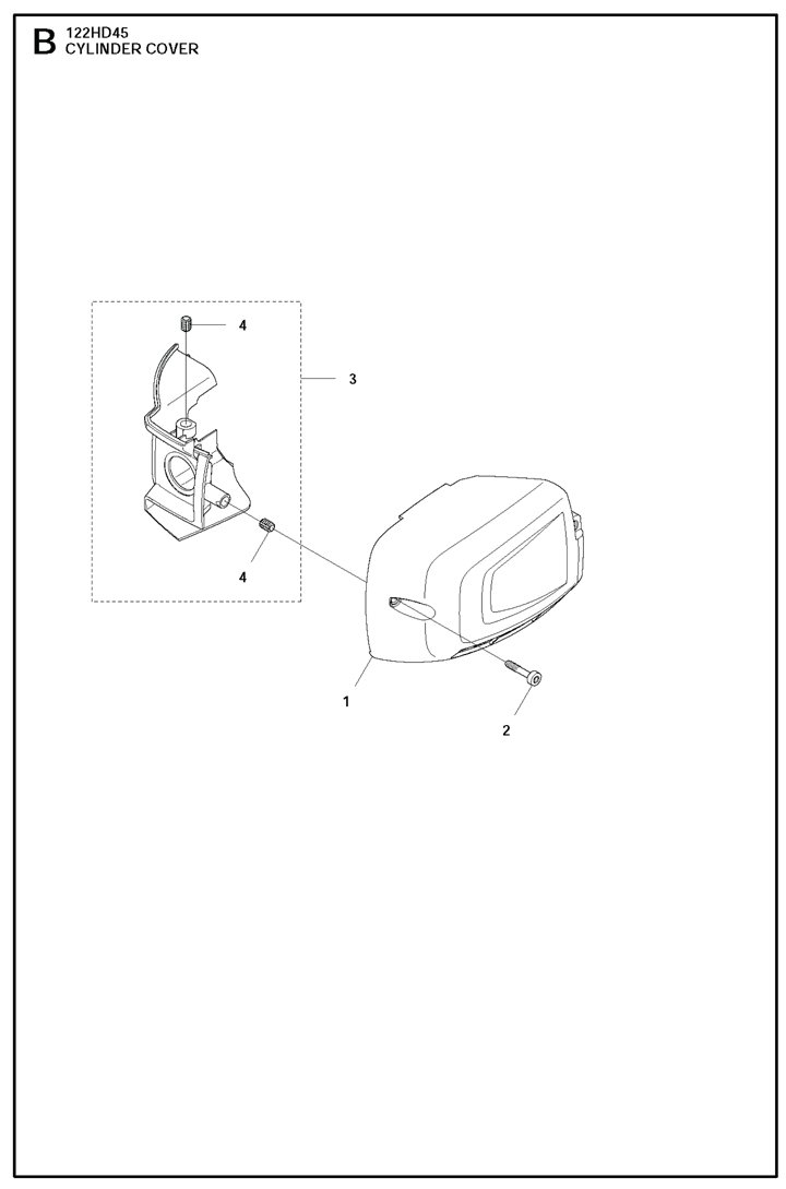 HUSQ PETROL HEDGECUTTER-122HD45 - Cylinder Cover