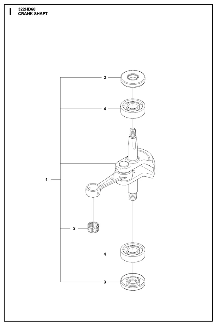 Husqvarna 322HD60 Hedge Cutter - Crank Shaft