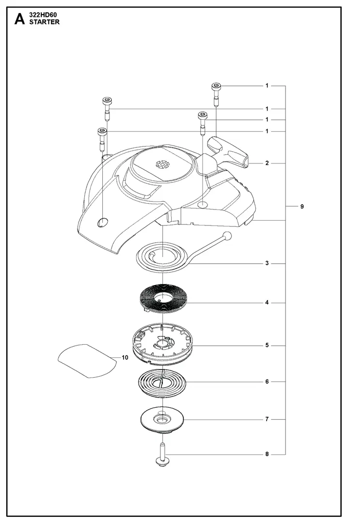 Husqvarna 322HD60 Hedge Cutter - Starter