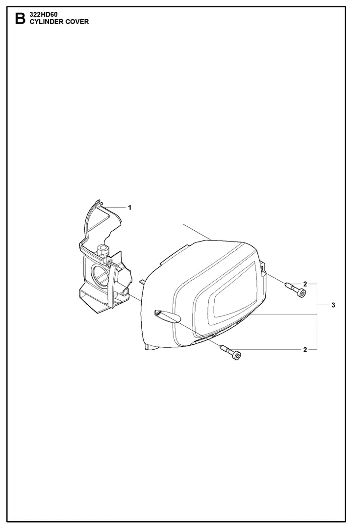 Husqvarna 322HD60 Hedge Cutter - Cylinder Cover