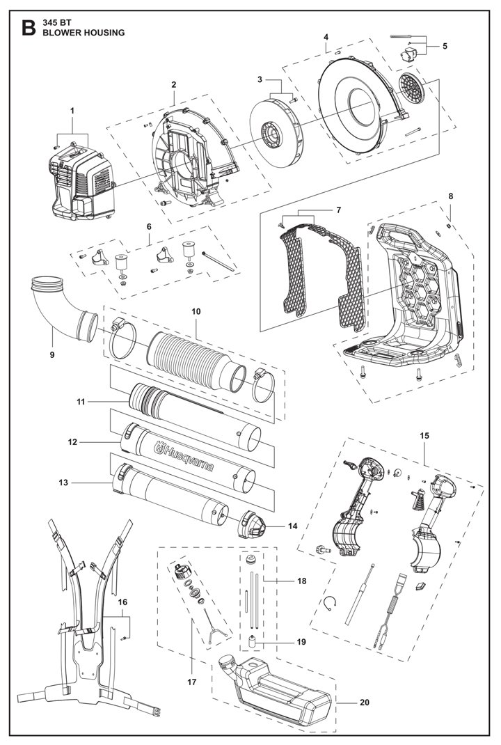 Husq 345bt-5 Housing
