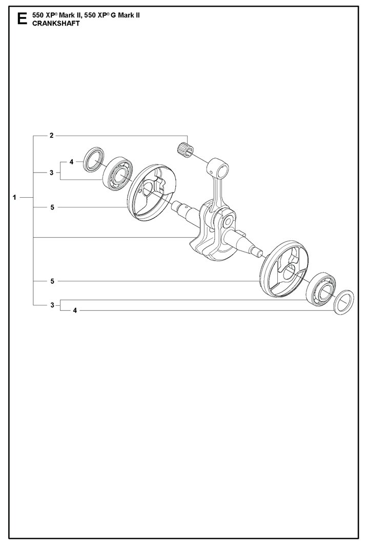 Husqvarna 550XPGii - Crankshaft