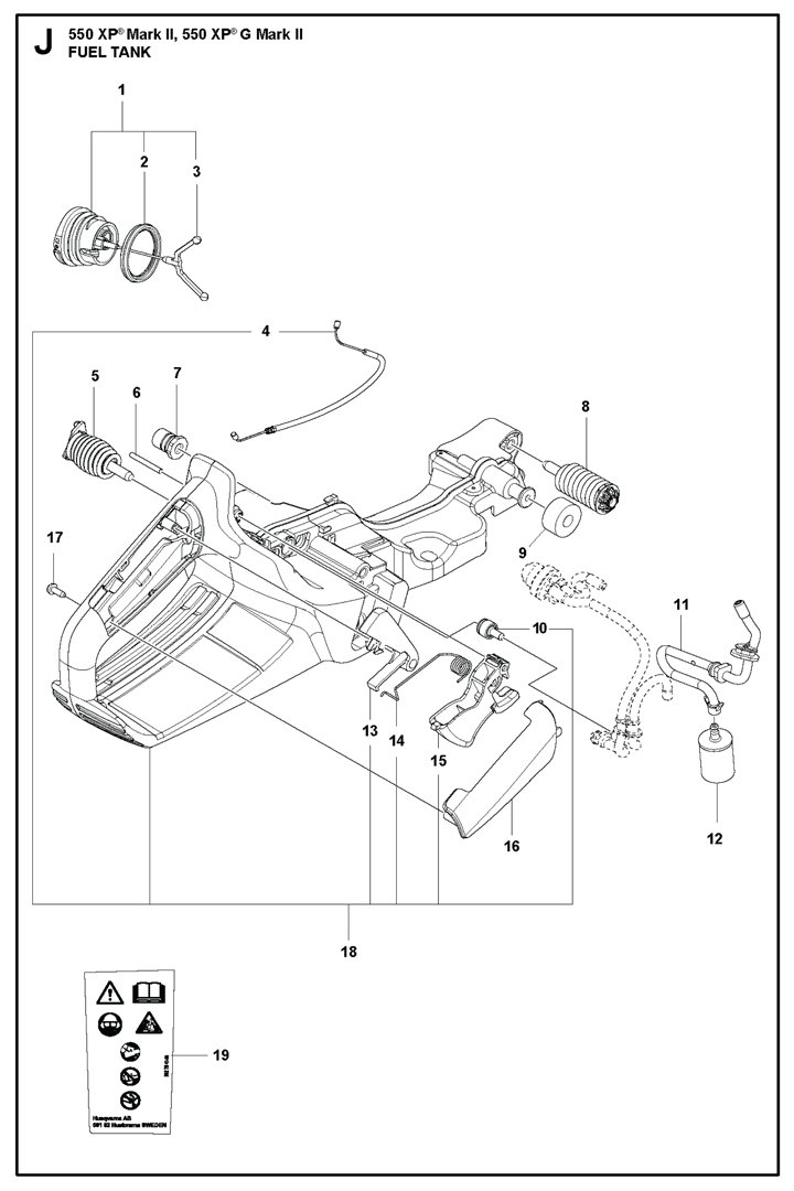 550xpgii-21 Husqvarna 550XPGii - Fuel Tank