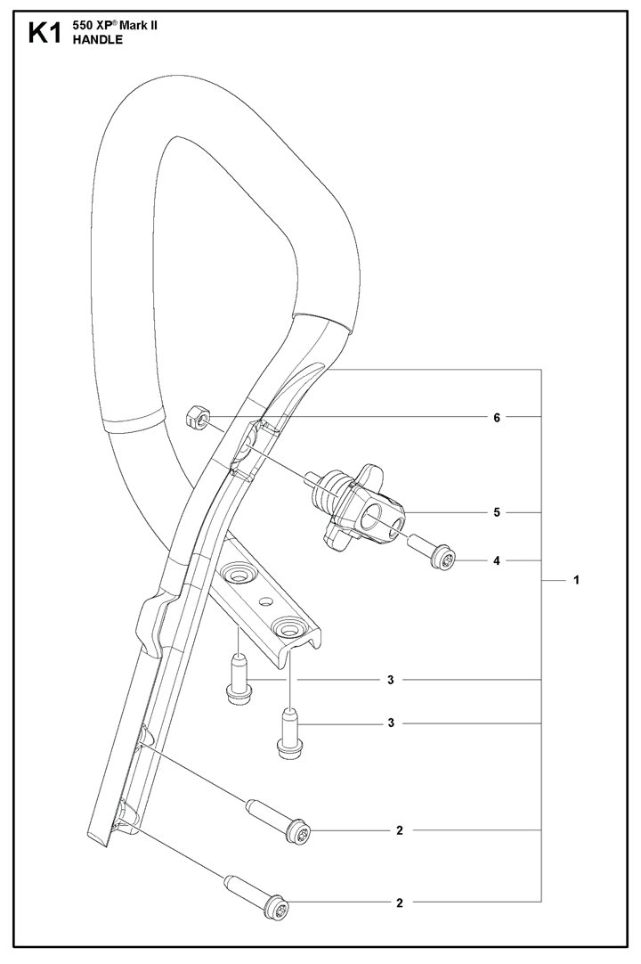 550xpgii-23 Husqvarna 550XPGii - Handle