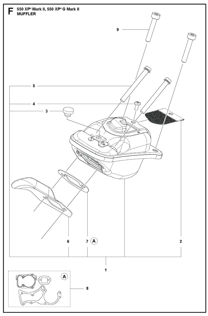 Husqvarna 550XPGii - Muffler